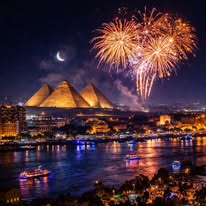 Egipto: templo al atardecer